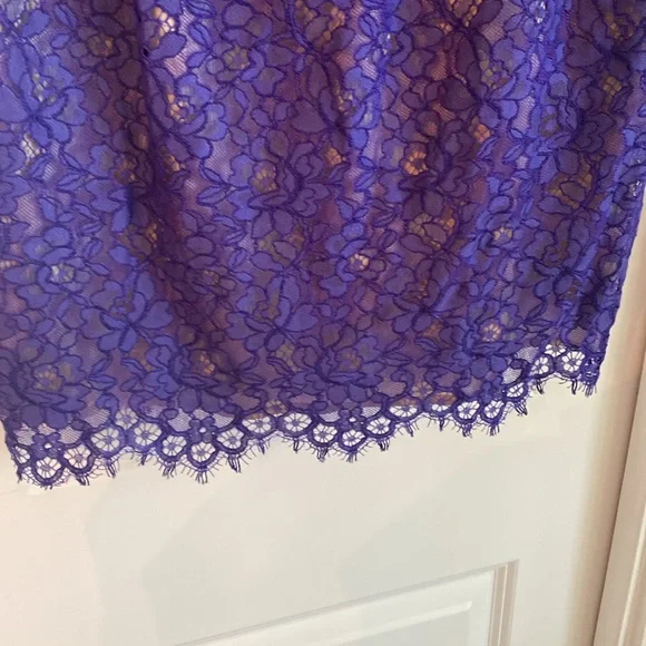 Shoshanna Purple Lace Mini Dress - Picture 5 of 7